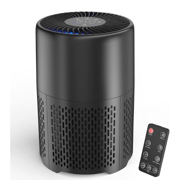 Air Purifiers for Home Large Room Bedroom Pets, H13 HEPA Air Filter, Filters Smoke Dust Mold Odor Allergies, UV-C Light Helps Reduce Germ, Portable Air Cleaner with Remote Timers Child Lock for Home